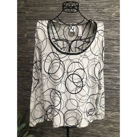 1X Plus Sweater top long sleeve stretch - Picture 1 of 5